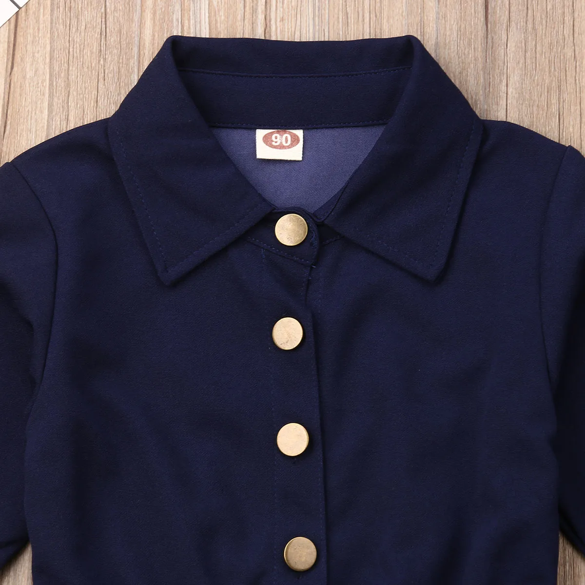 Детский комбинезон 2019 модный с рукавами колокольчиками для маленьких девочек