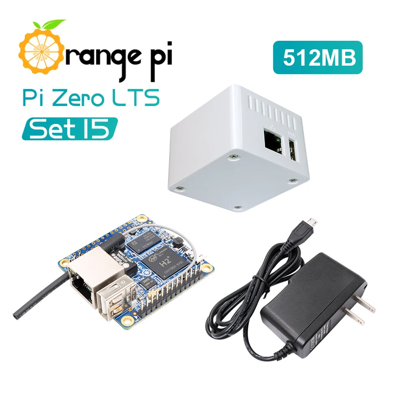 Orange Pi Zero LTS 512 МБ + источник питания OTG белый чехол H2 четыре ядра с открытым исходным