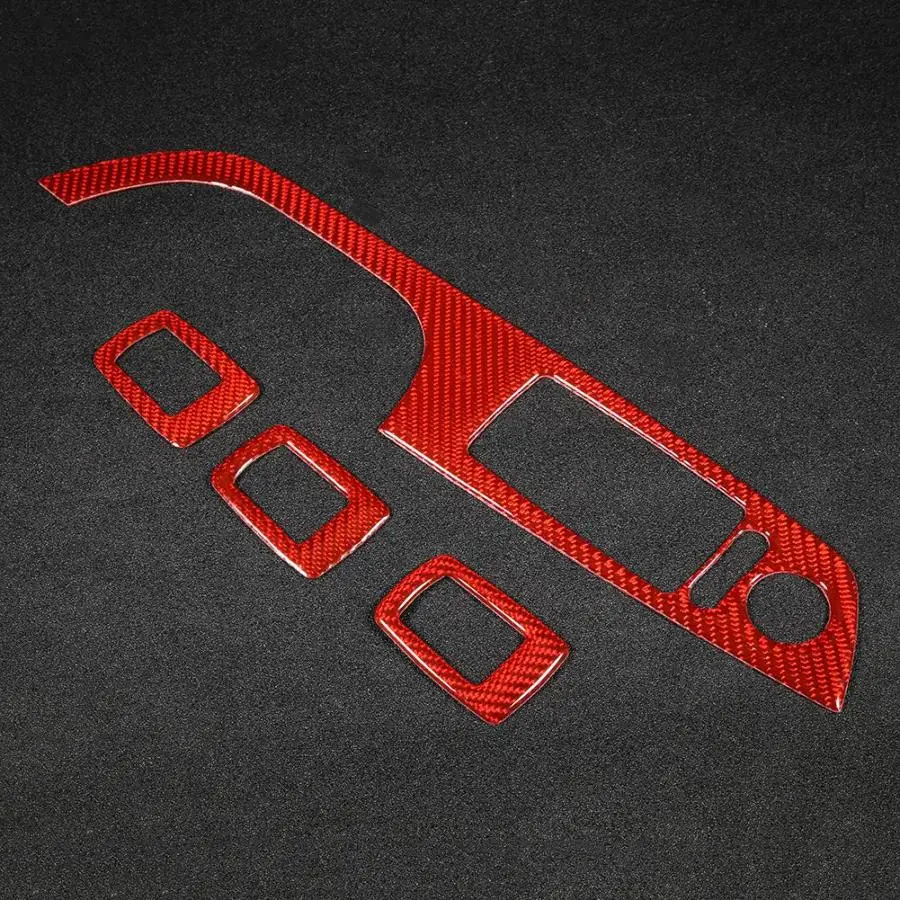 

4pcs Window Lift Switch Trim 37.8cm/14.9in Fit for 3-Series E90 2005-2012 Right Hand Drive car styling Interior Mouldings