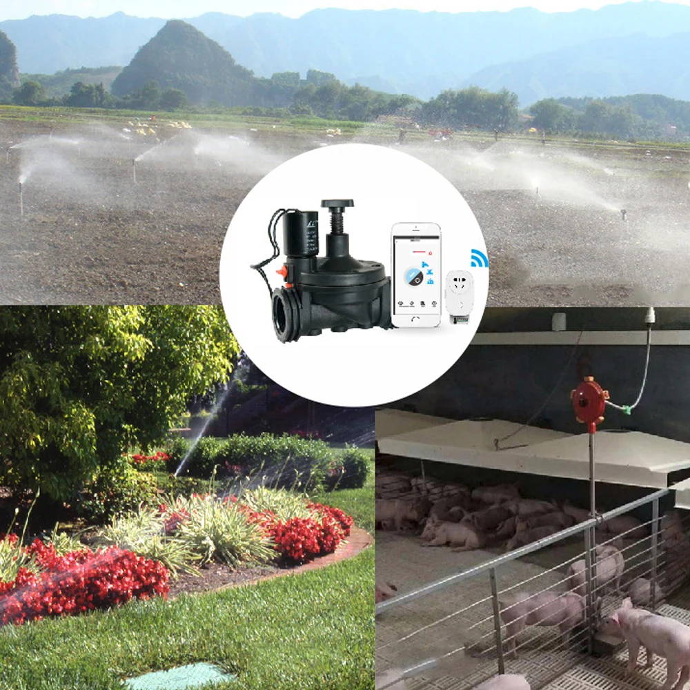 

Tuya Wifi Intelligent SmartControl Garden Irrigation System Controller Automatic Watering Irrigate APP Remote Switch Timing Plug