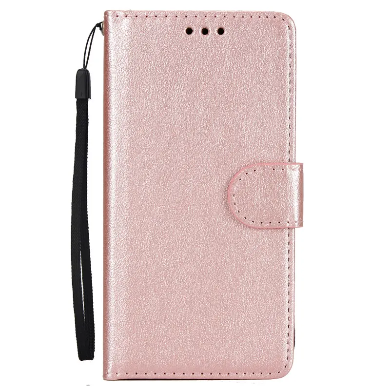 rose gold Для samsung Galaxy S6 S7 край S8 S9 S10 плюс Твердые Цвет кожаный бумажник чехол для samsung S10E S10 Lite, флип-чехол сумка с отделением для карт - Цвет: rose gold
