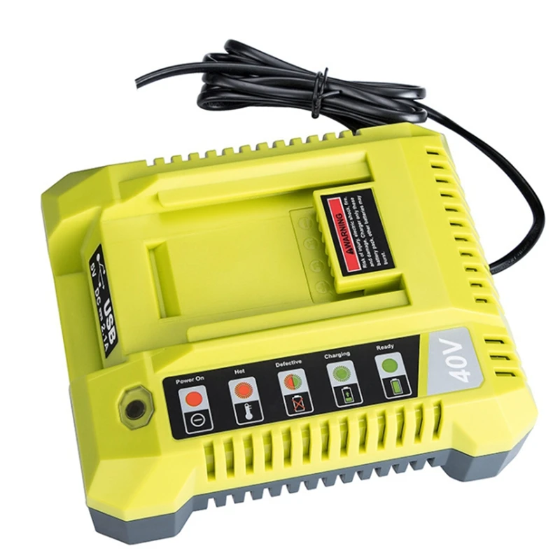 

For Ryob 36V 40V Lithium Ion OP400 OP401 OP4026 OP4015 Batteries Charger 40V Power Tool Charger EU Plug