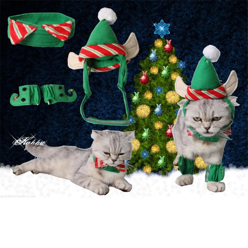 Новогодняя Милая одежда для косплея питомца женская шляпа большая собака