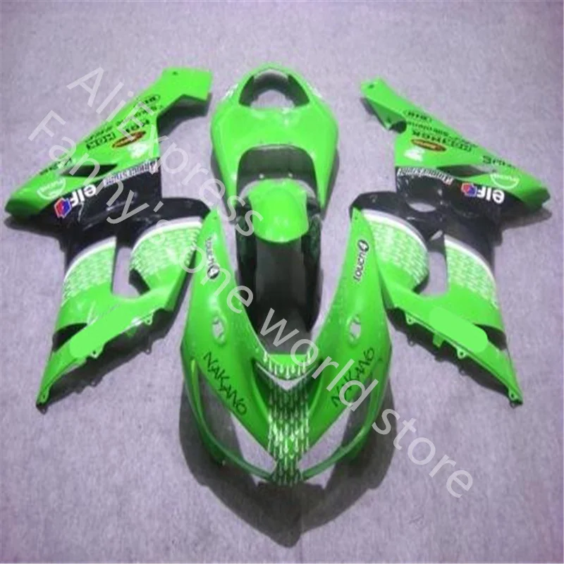 

Fit fairing kit for KAWASAKI Ninja 2005 2006 ZX6R fairing kits ZX 6R 636 05 06 green black motorcycles fairing