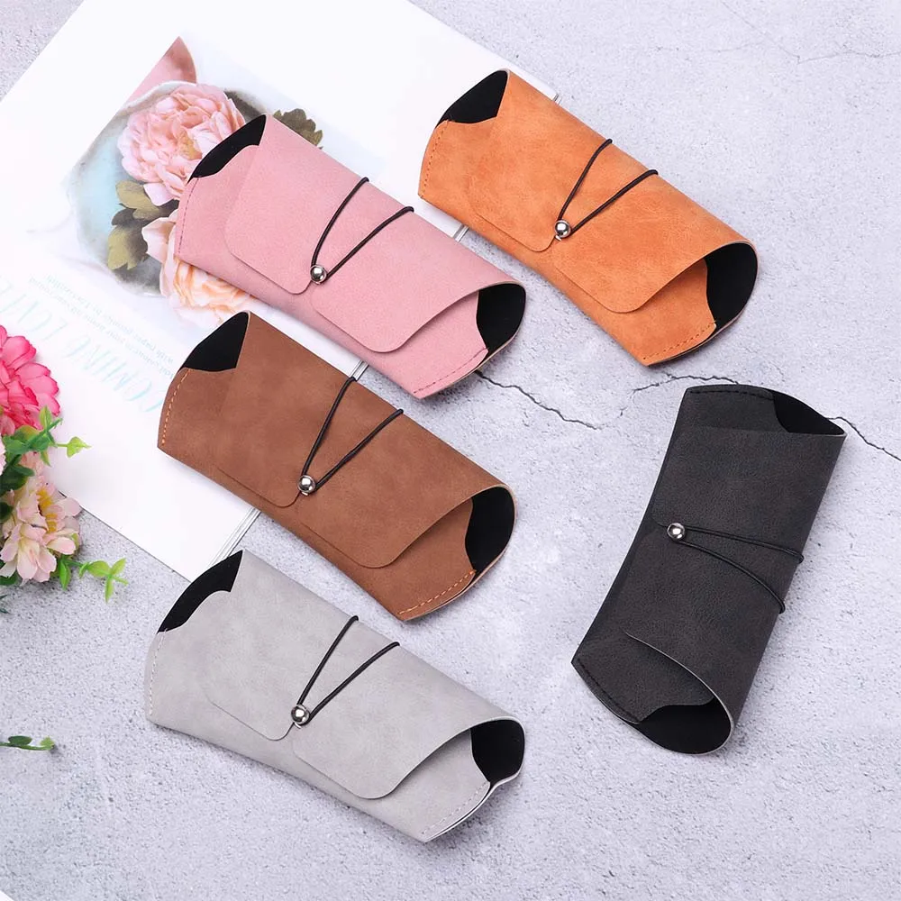 Чехол для очков из замши и искусственной кожи мужчин женщин 1 шт. Складной футляр