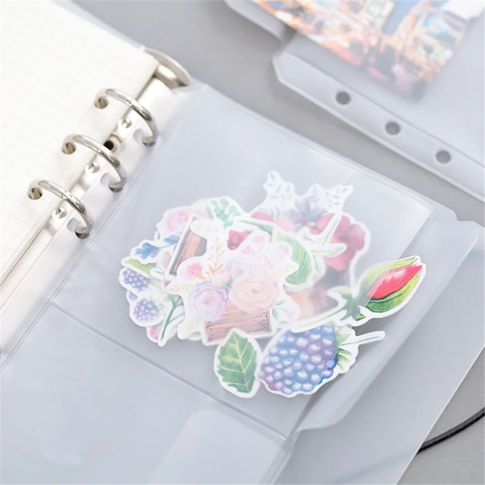 

2pcs Notebook Pouch Bags 6 Holes Loose Leaf Inner Pocket for Binder Notebook Planner Diary Ticket Storage Card Organizer