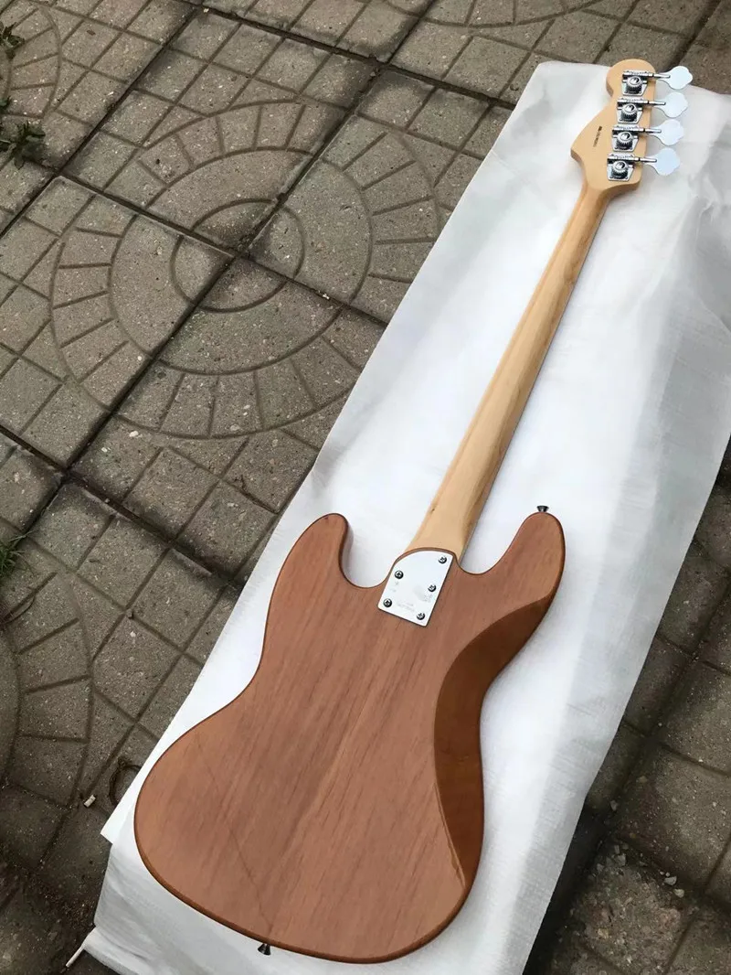 2021 высокое качество 4 струны джаз бас Альдер естественный цвет реальные