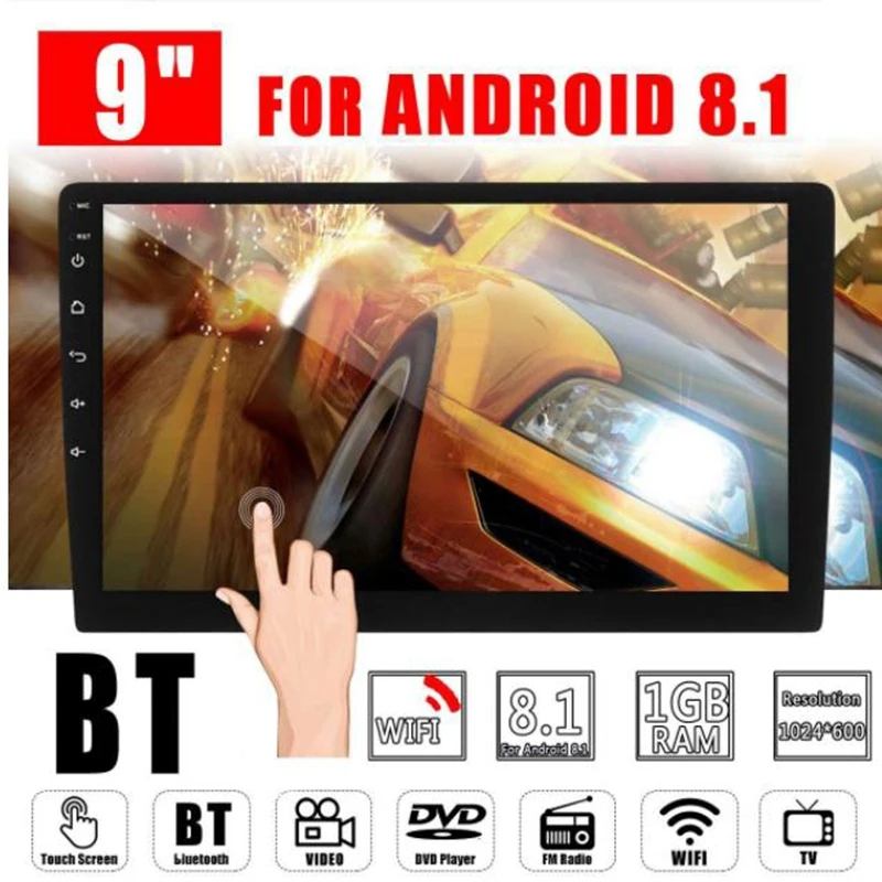

2 Din 9 дюймов Android 8,1 Универсальное автомобильное радио двойной Din Стерео gps навигация в тире видео wifi USB Bluetooth автомобильное радио Multime