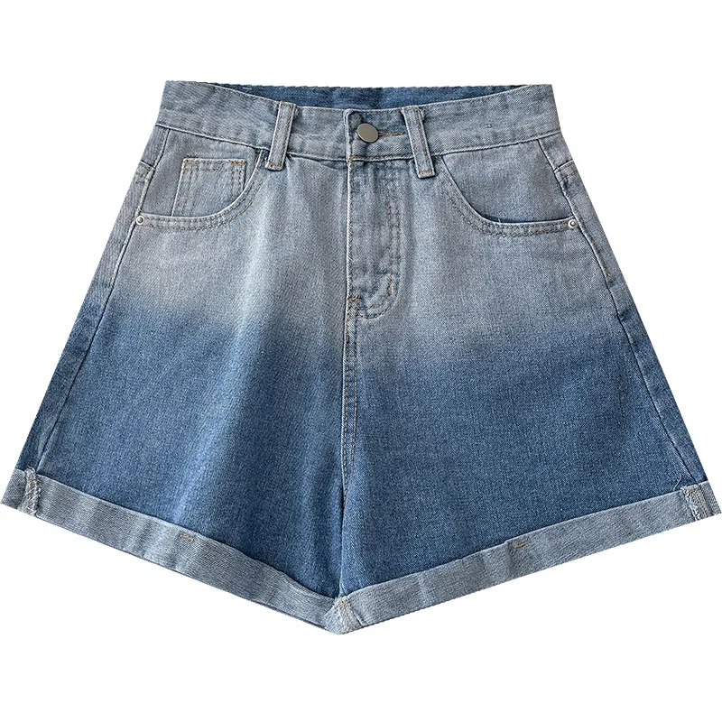

Yeeloca Design Versatile Wide Leg Jeans 2021 Summer New Casual Trousers Korean High Waist Temperament Personality Denim Shorts