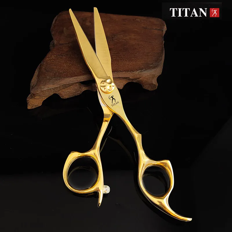 

Titan Hairdressers scissors professional hair scissors gold hairdressing barber salon tool cut scissors free shipping
