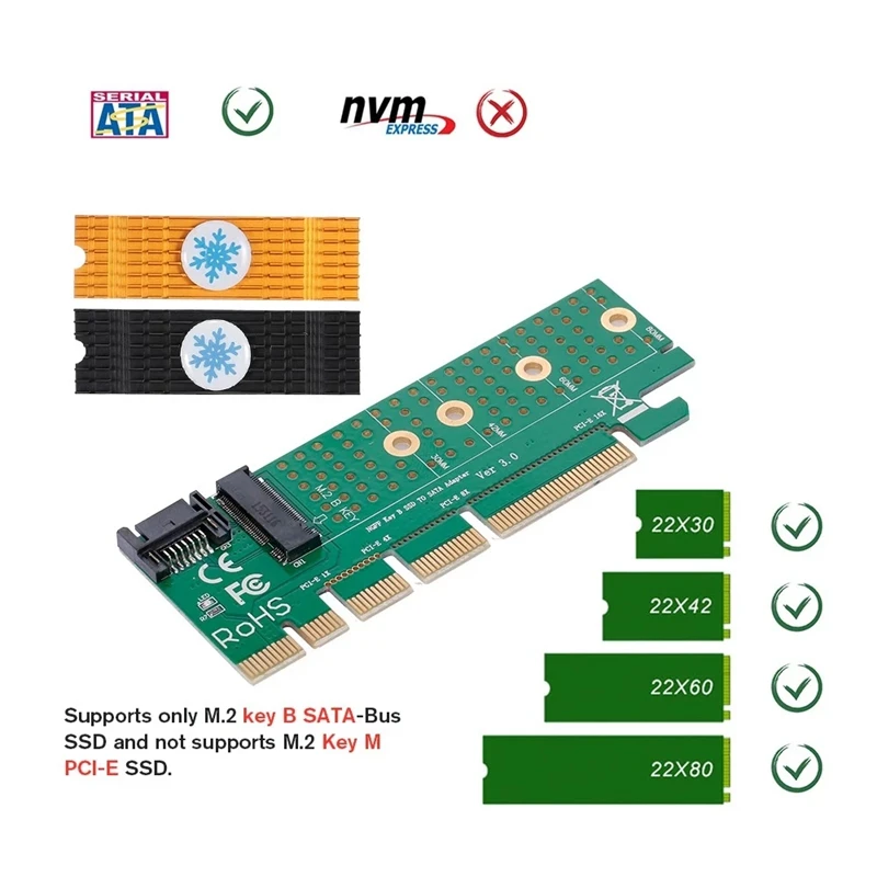 NGFF M.2 B Ключ SATA Bus с помощью которого можно SSD SATA3 адаптер конвертер карта PCI Express