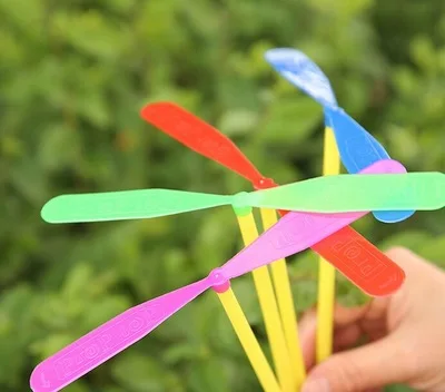 2 шт./компл. пластиковый бамбуковый вертолет бамбуковая игрушка Стрекоза