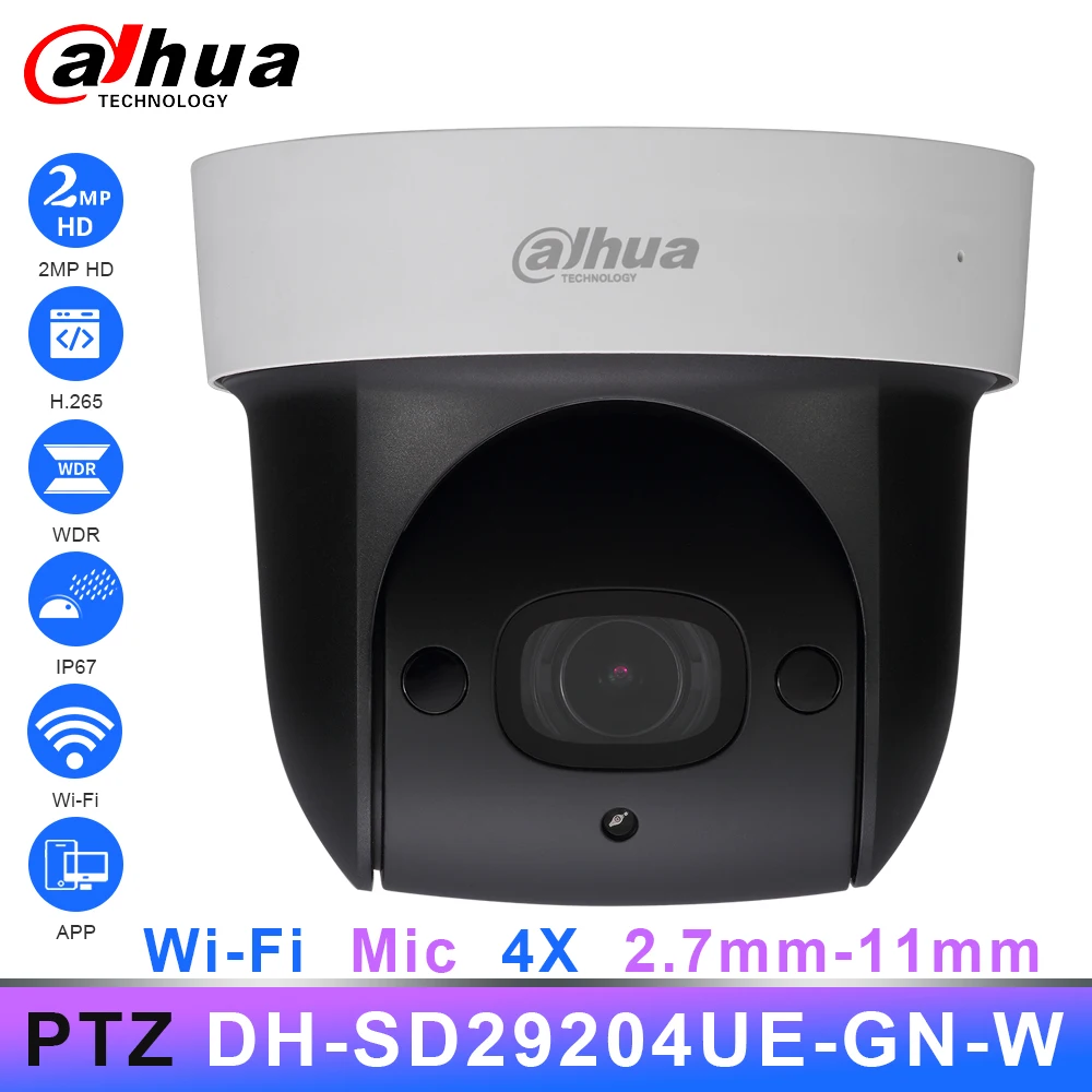 Dahua оригинальная PTZ IP камера Wi Fi DH SD29204UE GN W HD 2MP 4X ZOOM Встроенный микрофон IR30m Starlight IVS