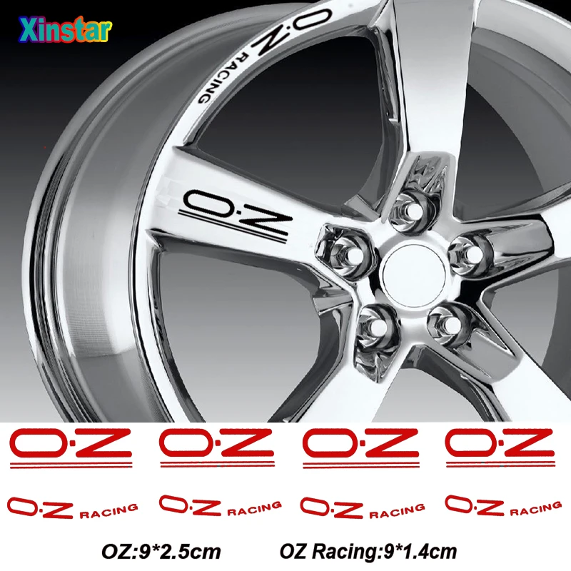 

8pcs OZ Racing Car Wheel Sticker For OZ Rally Racing Wheels Spoke Stickers Black Universal Auto Tunning Accessories