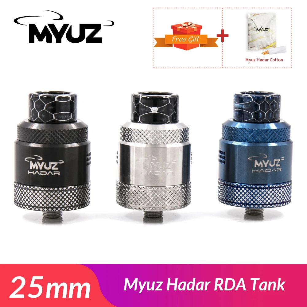 Оригинальный miuz Hadar RDA бак 25 мм топ наполнение и нижняя подача с сетки катушки