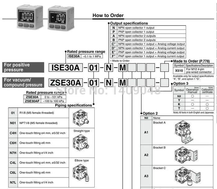 Подлинный SMC цифровой датчик давления ISE30A-01-N-L/ZSE30A-01-N-P/ZSE30AF-01-A/C/мл ISE30A-01-P-L ZSE30A-01-N-L