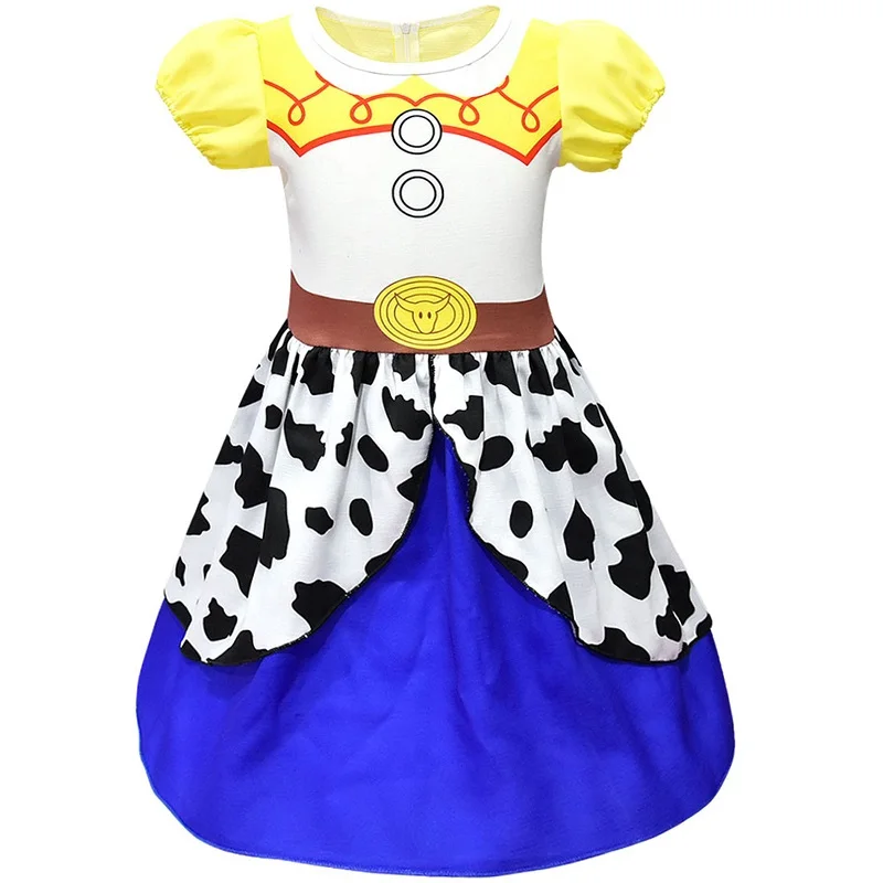 Toy Story Dress 01 VOGUEON для девочек праздничное платье принцессы летнее Пышное Платье Ариэль "Минни" Жасмин игрушка "Рапунцель" История праздничный костюм для Хэллоуина фон для фотосъемки - Цвет: Toy Story Dress 01