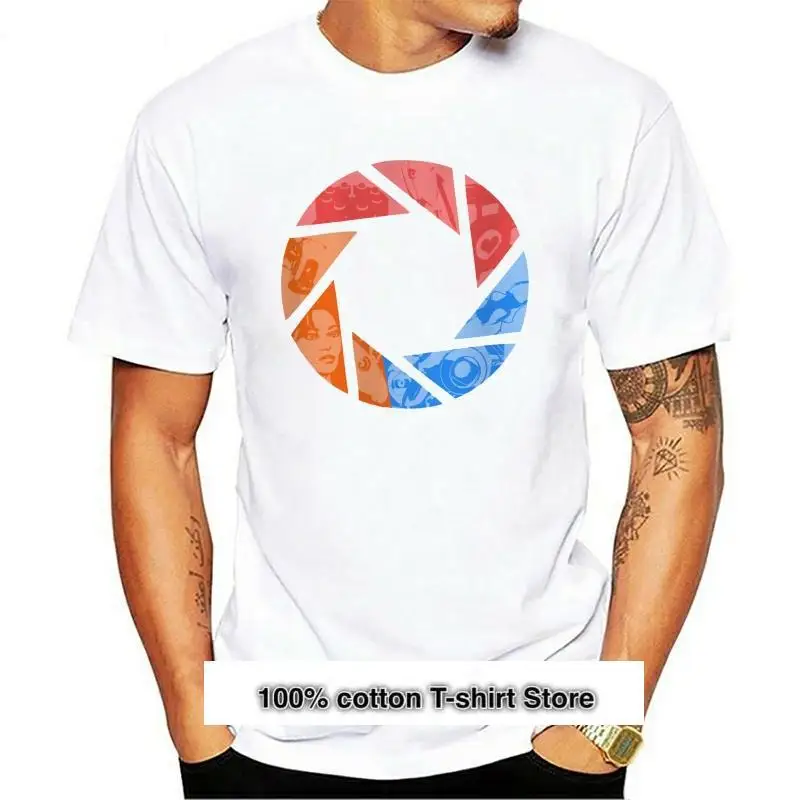 

Portal 2-camiseta personalizada para hombre, camisetas de cuello redondo, manga corta Hipster, de verano