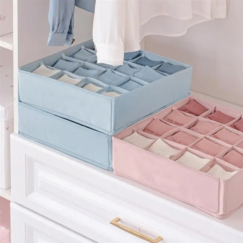 

Closet Underwear Organizer Foldable Bras Socks Household Storage Box Desk Bed Cabinet Dresser Underwear Drawer Divider