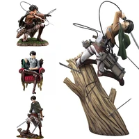 attack on titan artfx j levi renewal package ver pvc action figure anime brave act levi figure model toys collectible doll gift