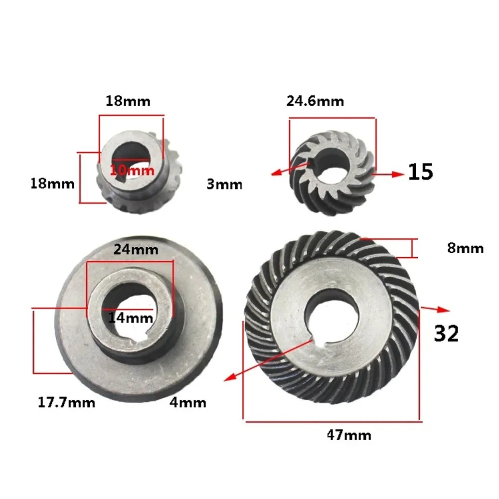 

2pcs Replacement Spiral Bevel Gear Set For 125/150 Angle Grinder Power Tools Replacement Accessories High Quality