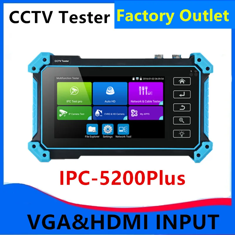 IP Камера тестер IPC 5200C плюс POE Тестер HDMI Вход VGA CVI TVI аналоговая камера высокого
