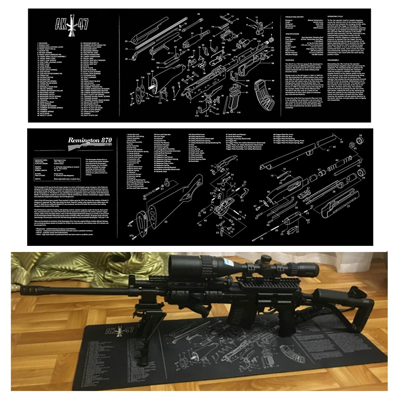AR15 AK47 тактический пистолет для чистки резиновый коврик нескользящий пистолет для чистки резиновая скамья с полными частями