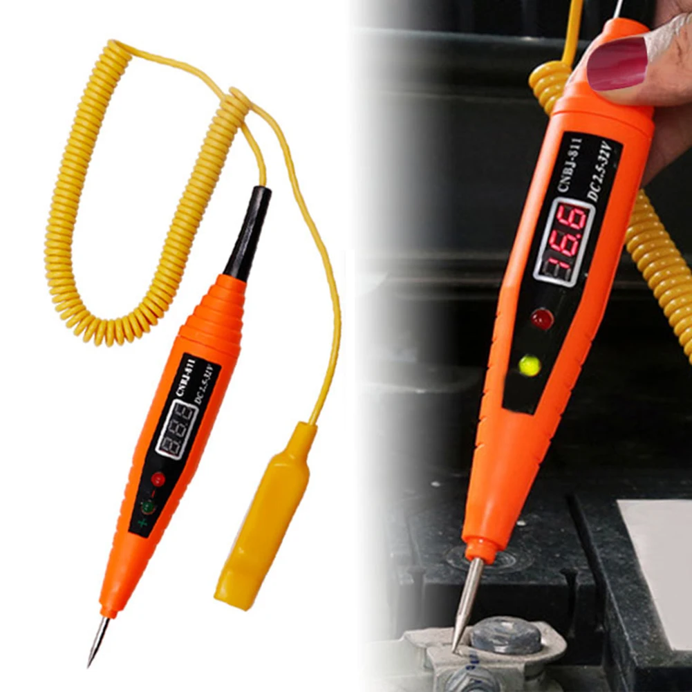 

Цифровой Автомобильный Электрический тестер цепи Светодиодный индикатор напряжения ручка тестирование автомобиля диагностические инстр...