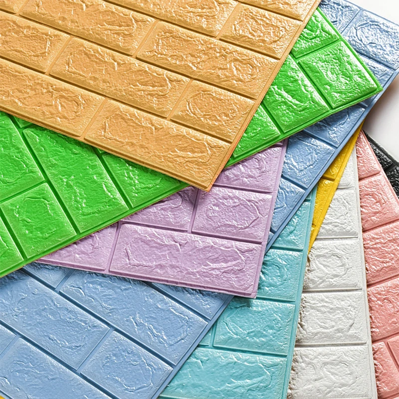 

70x77cm Self-adhesive Simulation Brick Stickers 3D TV Background Living Room Waterproof wallpaper room decoration