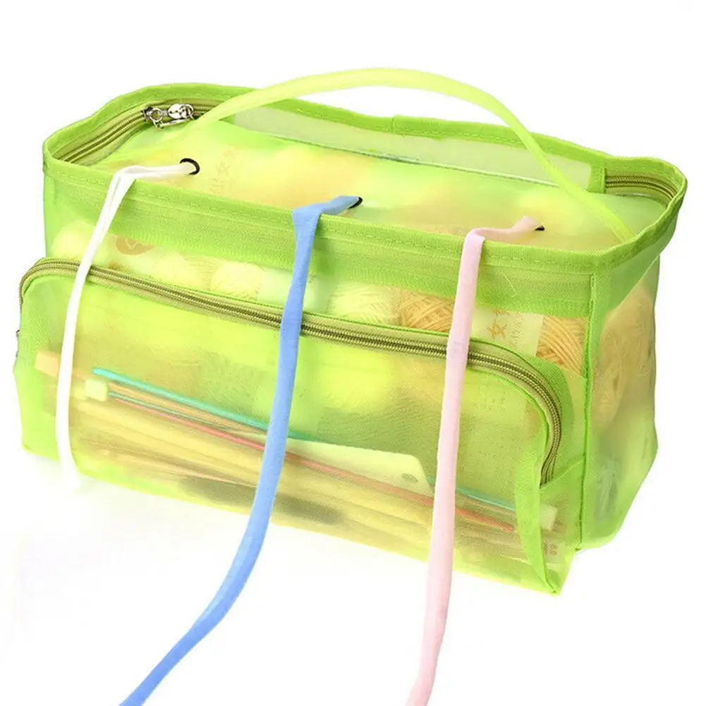 3 отверстия прямоугольной формы DIY ручного плетения инструменты Органайзер Сумка