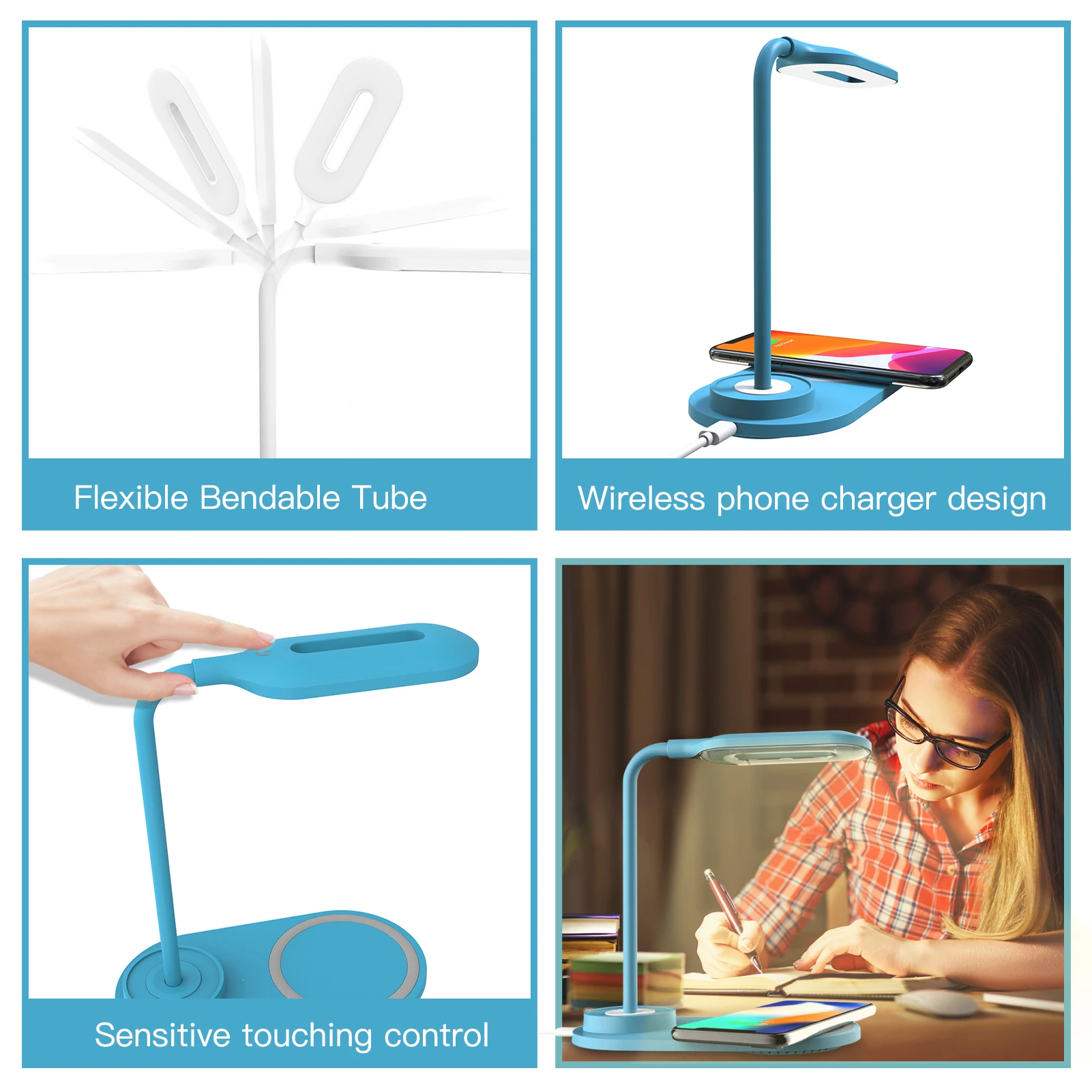 Светодиодная настольная лампа без сердечника с чувствительным сенсорным