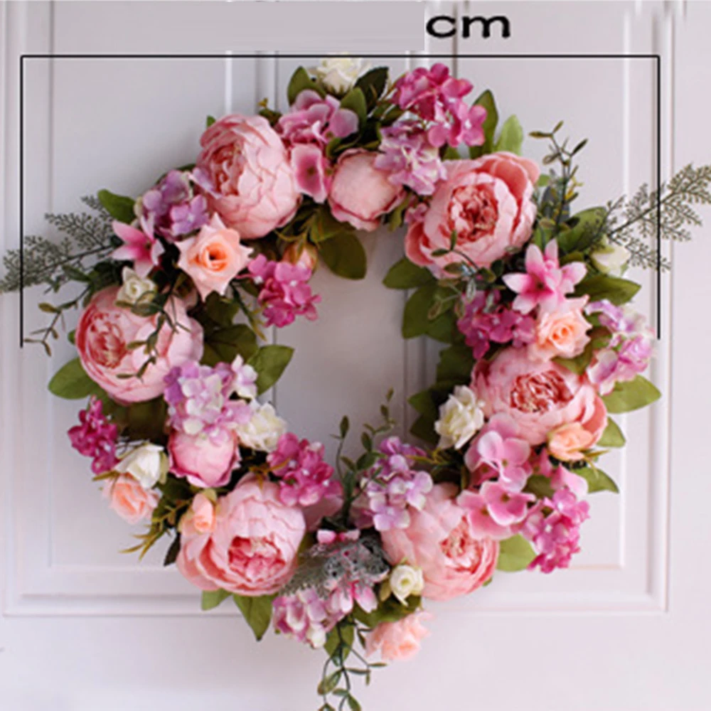 

Vine Wreath Ring Artificial Flower Wreath Door Ornaments Hanging Autumn