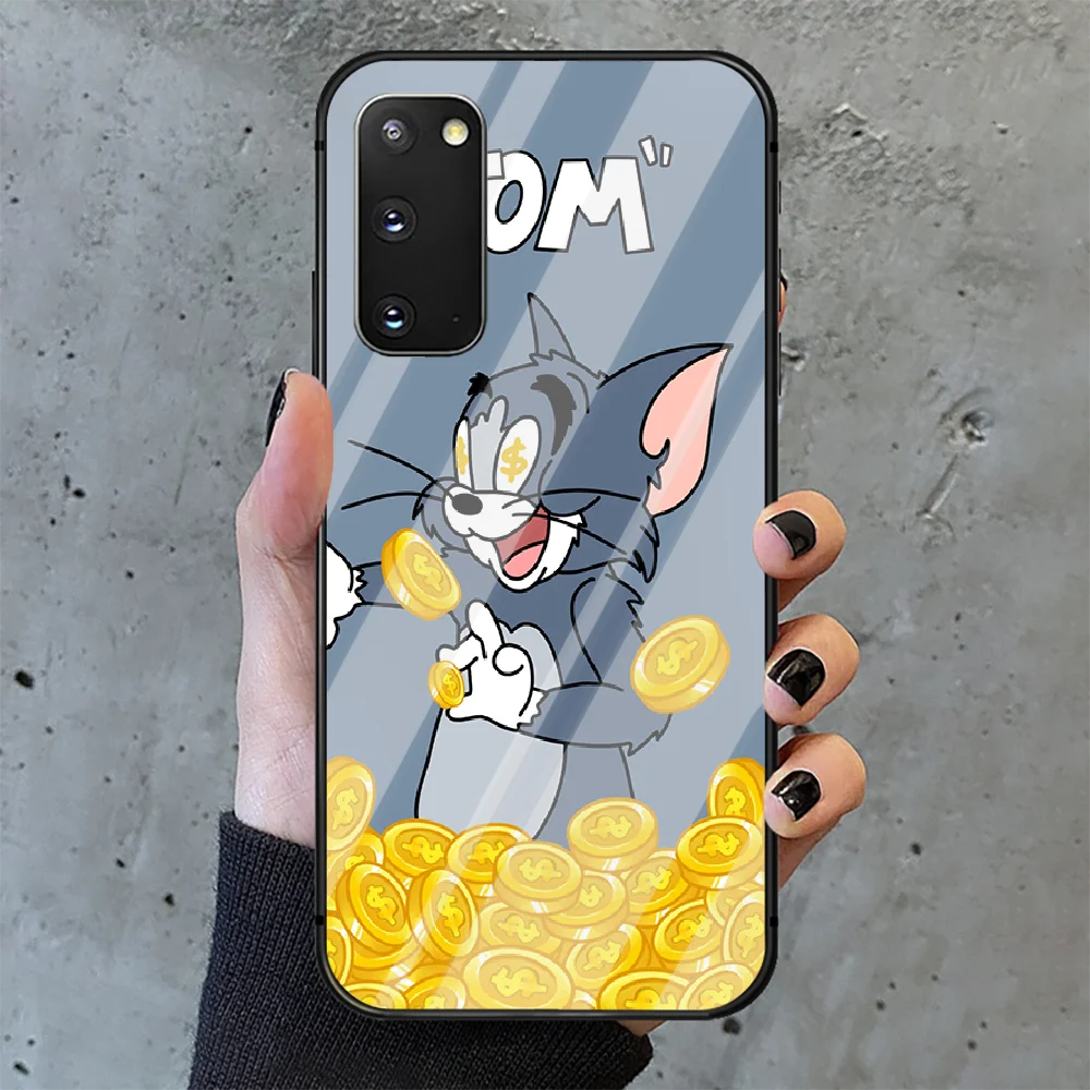 

Cartoon mouse Cat Phone Tempered Glass Case Cover for Samsung Galaxy A M 10 12 20 21 30 31 40 50 51 52 70 71 72 E S Soft Phone