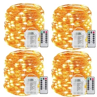 fairy lights battery operated 100led string lights remote control timer twinkle string lights 8 modes 16 4 feet firefly lights