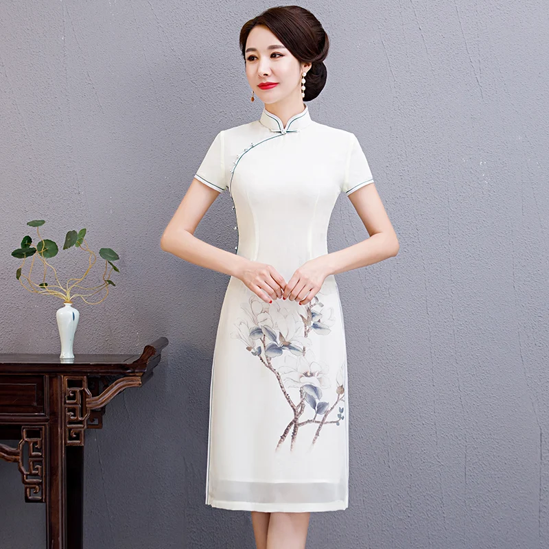 Традиционная одежда Вьетнам aodai qipao платье для женщин Вьетнам традиционная одежда ao dai Вьетнам - Цвет: color3