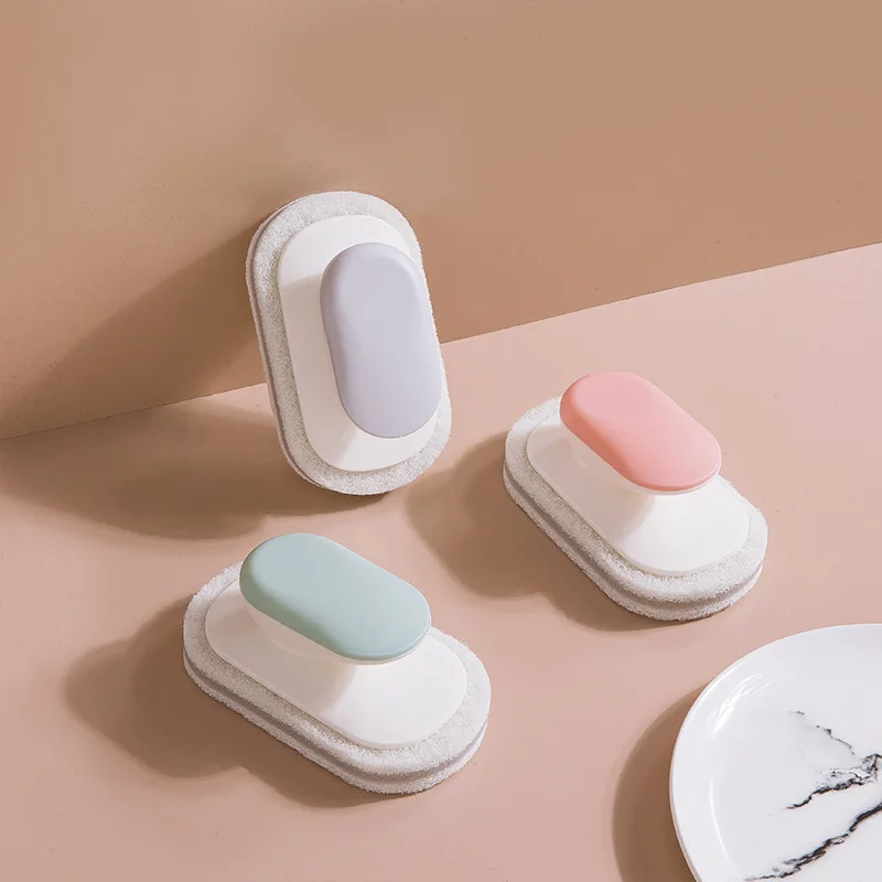 

Cleaning Brush Decontamination Bathtub Brush Ceramic Tile Brush Kitchen Stove Brush Washing Pot Artifact Sponge Wipe Necessary