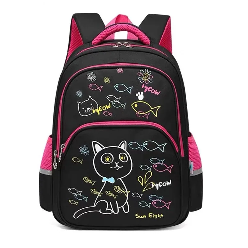 Новое поступление, школьные рюкзаки POOLOOS с милым котом для девочек, школьные сумки для маленьких девочек, школьные сумки для детей 3-4 классов