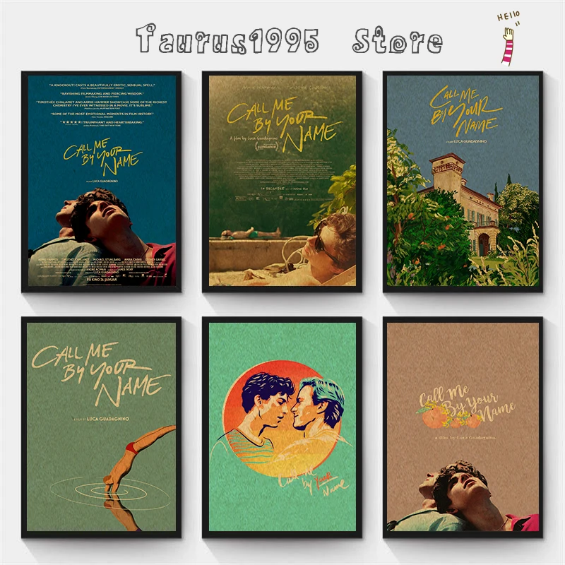 New call me by your name Vintage Posters For Home/Bar/Living Decor kraft Paper high quality poster wall sticker | Дом и сад
