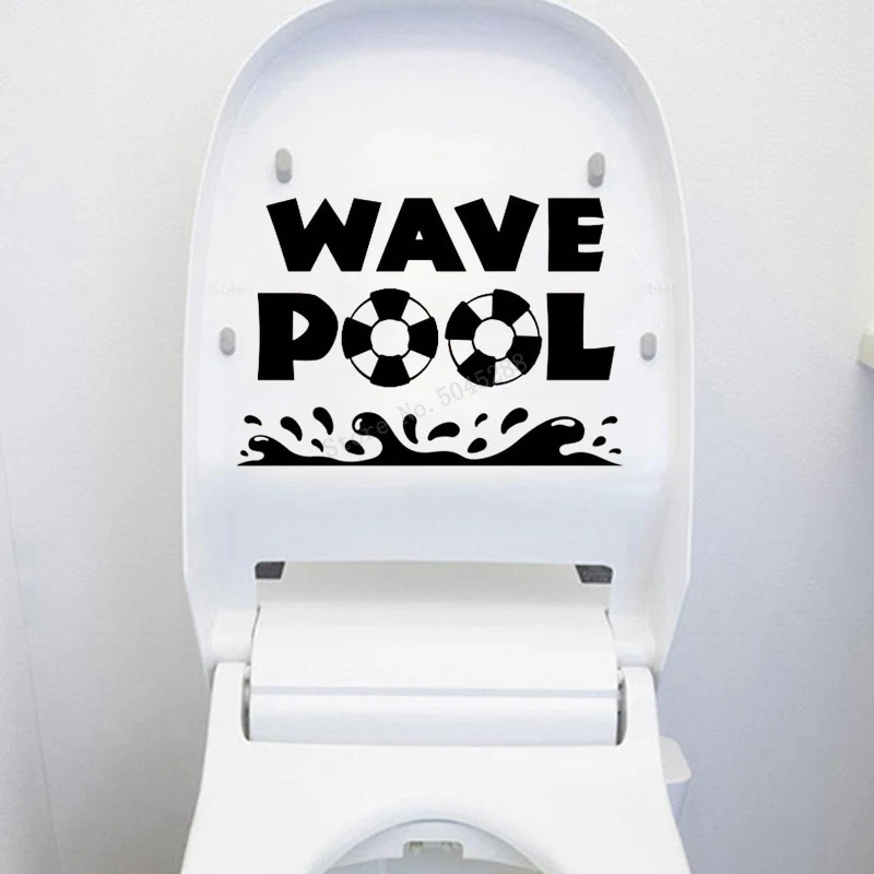 Креативные наклейки на унитаз для украшения дома водонепроницаемые виниловые