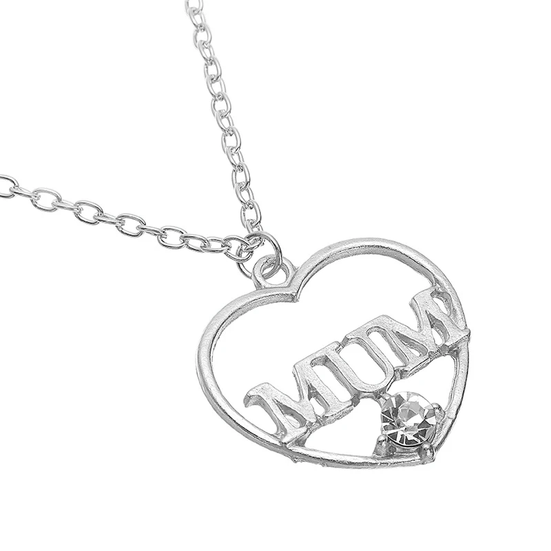 Минималистичное простое ожерелье в форме сердца модное с подвеской для мам