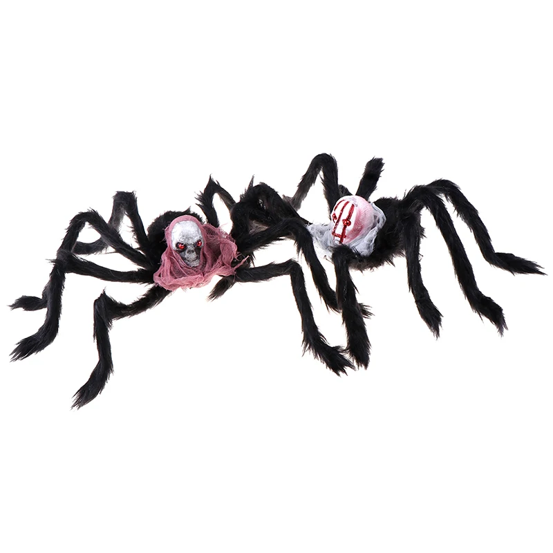 1 шт. супер большой черный плюшевый Паук Стиль праздничные украшения для