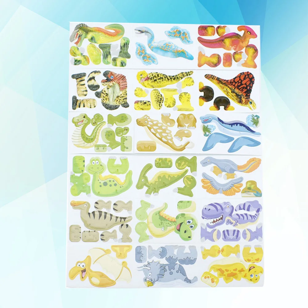 

50pcs 3D Puzzle Cartoon Modeling Kids Jigsaw Puzzles Educational Toys Gifts Animals Puzzle for Baby Toddler(Ran