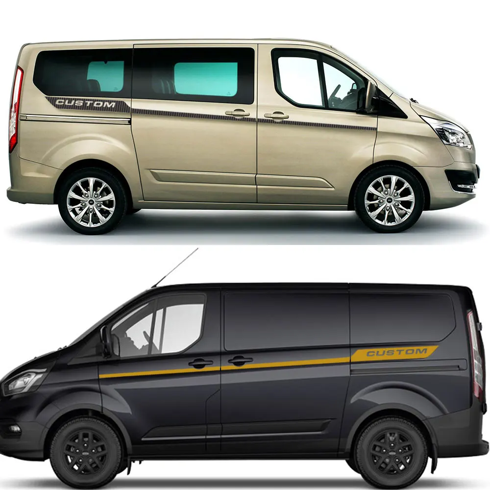 2 шт./лот автомобильные наклейки для Ford Transit Tourneo Custom RV Van спортивные полосы