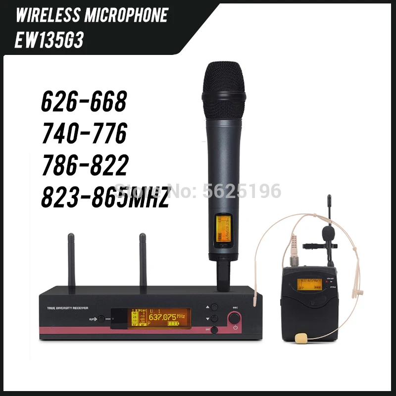Хит продаж Беспроводная микрофонная система EW135g3 EW100 G3 с ручным микрофоном E835 EW135