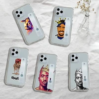 tupac rapper 2pac singer tupac phone case transparent for iphone 7 8 11 12 se 2020 mini pro x xs xr max plus