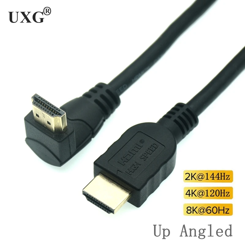

HD Cable For Xiaomi Mi Box HDMI-compatible 90 Degree Cable 8K/60Hz 4K/120Hz 48Gbps Digital Cables For PS5 PS4 HD Splitter 8K