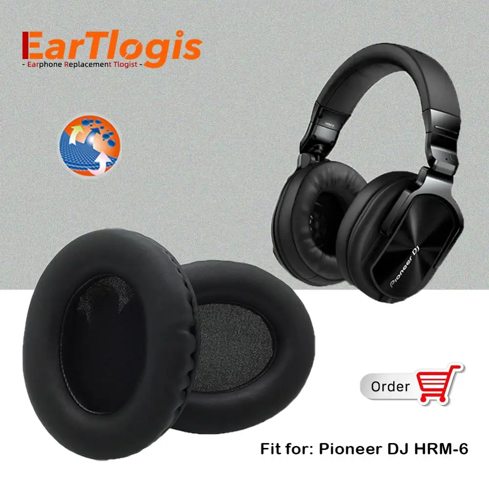 Запасные амбушюры EarTlogis для Pioneer DJ HRM 6 HRM6 запчасти гарнитуры наушники чехол