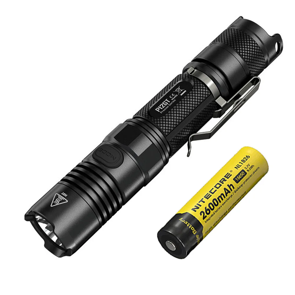 NITECORE P12GT тактический фонарь XP-L HI V3 светодиодный Макс 1000 люмен расстояние луча 320 м ручной фонарь для поиска и спасания - Испускаемый цвет: P12GT NL1826