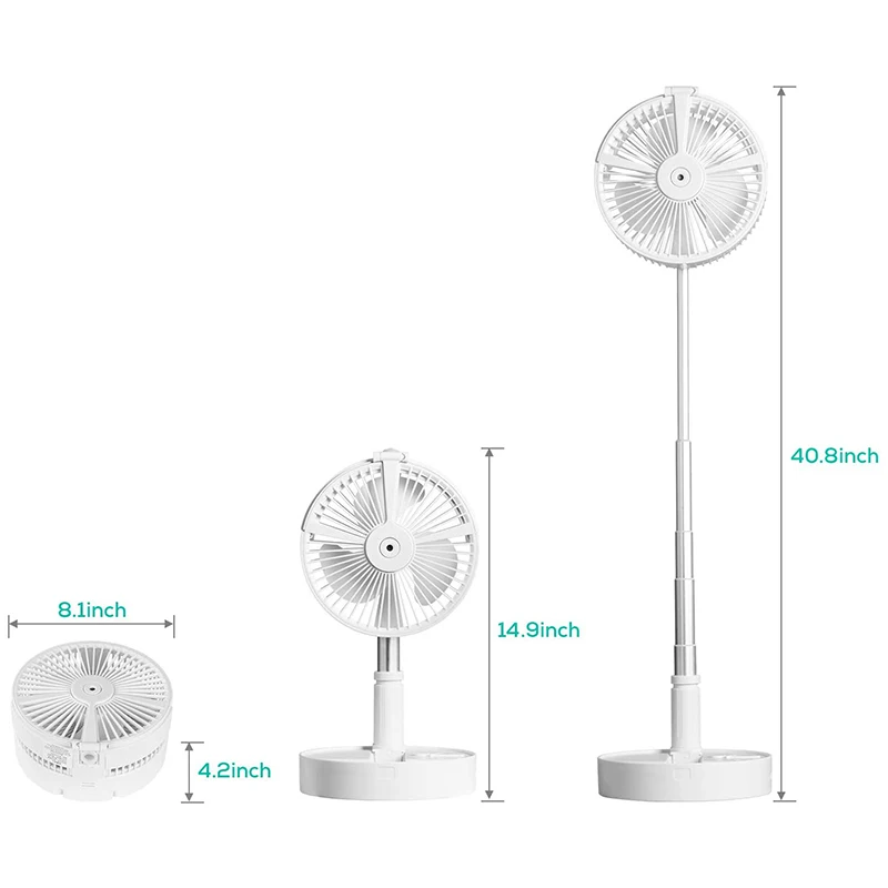 Настольный вентилятор портативный Usb Перезаряжаемый Складной для путешествий на