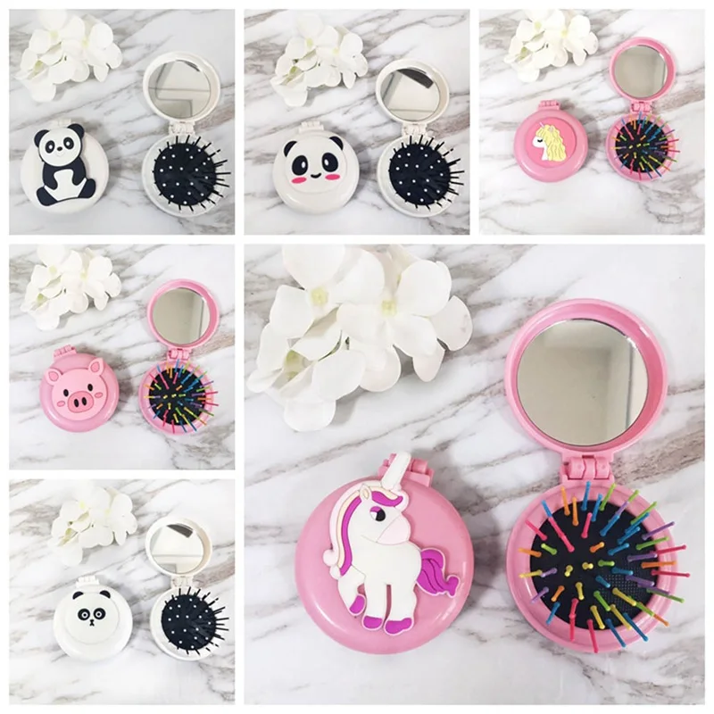 1 шт. расческа для макияжа с зеркалом|Расчески| |